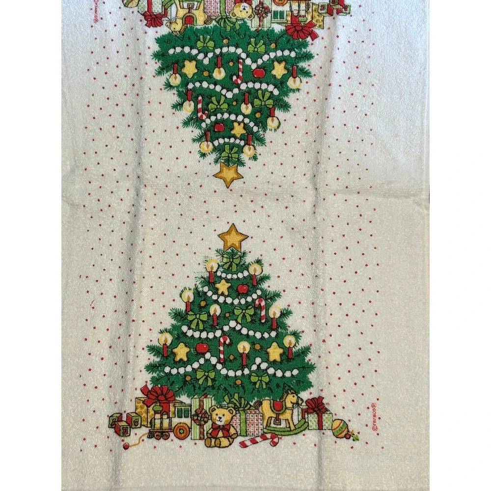 NEW VTG Cannon Christmas Tree Towel Made in USA Franco Kitchen Farmhouse Decor